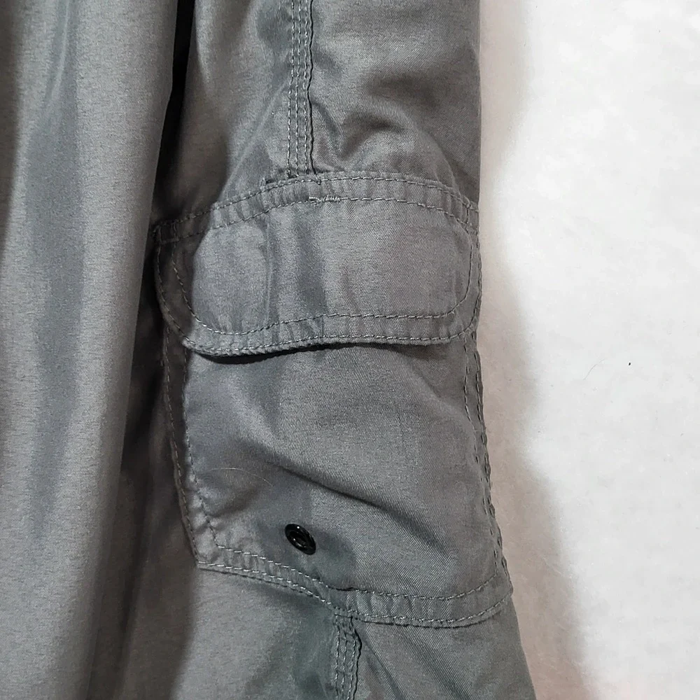 Surf Style Boys Gray Board Shorts Swim Trunks Size 10 Cargo Pocket‎ Mesh Lined